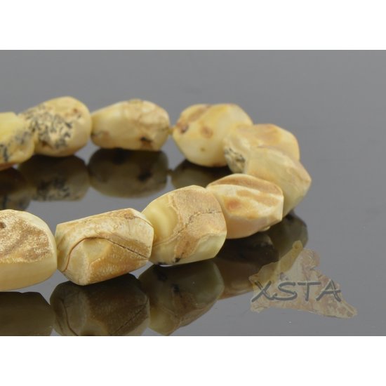 Amber necklace unpolished raw beads